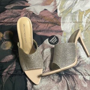 Diamond Studded sandal pumps